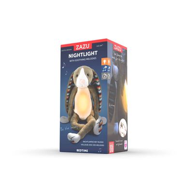Zazu Nightlight Melodies Relajantes Bo The Bunny Peluche com Som e Luz Coelho 1 un 1 un