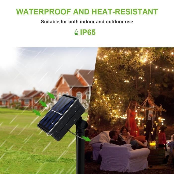 String Lights - Solar Powered - 22m - LED - Waterproof - Outdoor Decoration