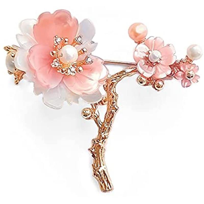Brooches and Pins for Women with Crystal,Flower Lapel Pin Blossom Brooch Jewelry Gifts