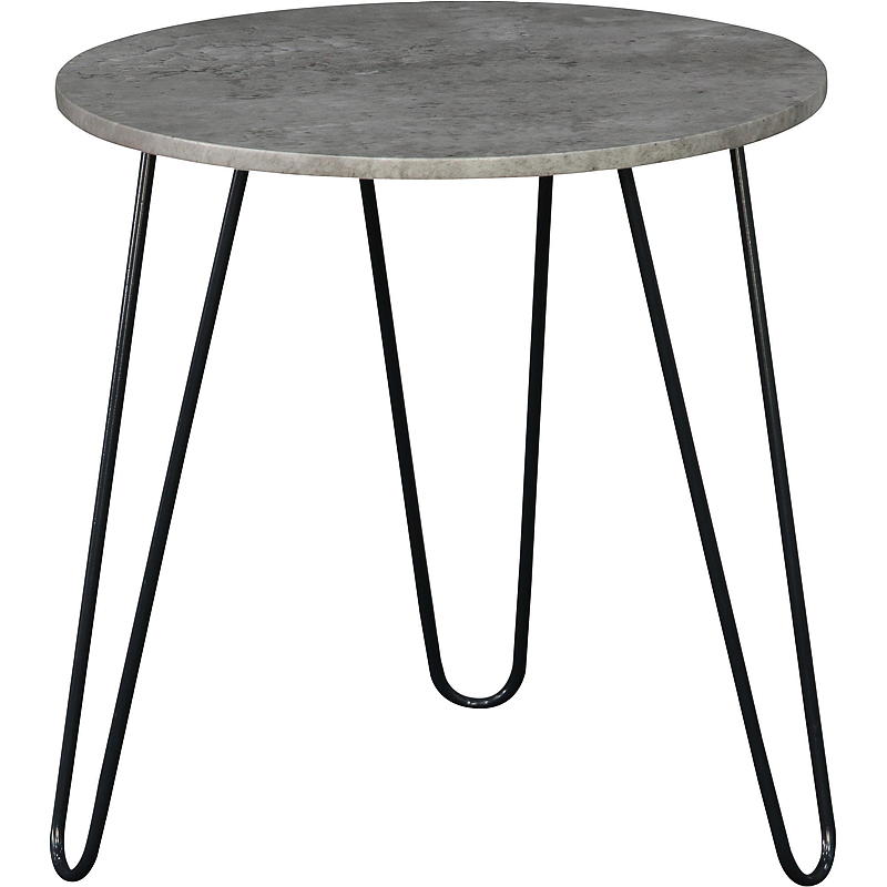 Table d'appoint Home 48x49 cm aspect béton armé avec pieds en métal