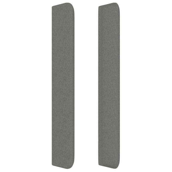 Headboard - vidaXL - Dark Grey - Durable Fabric - Adjustable Height - Sturdy Legs