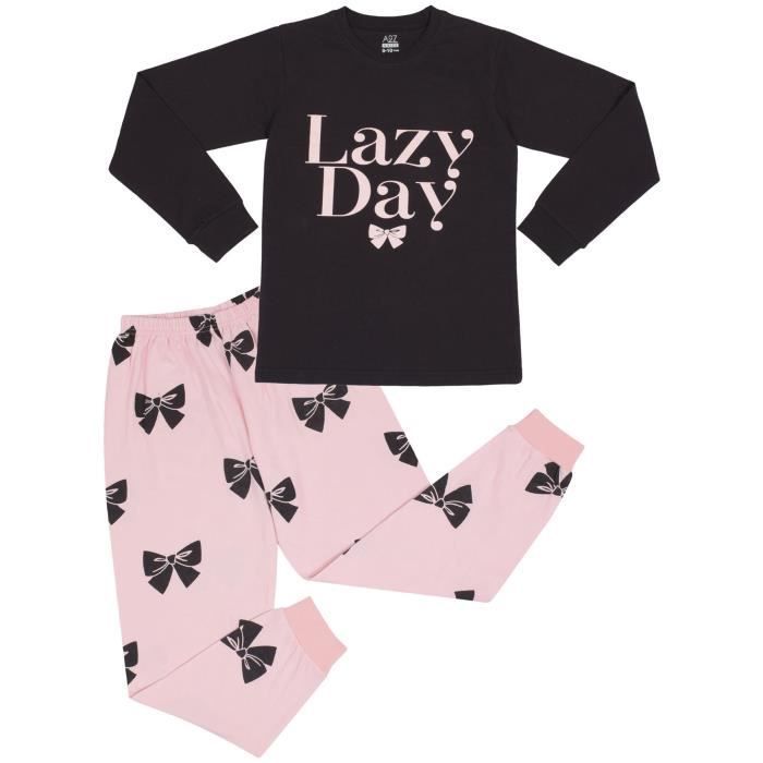 A2Z 4 Kids Faulenzer-Pyjama-Set mit Print für Mädchen von 2-13 Jahren