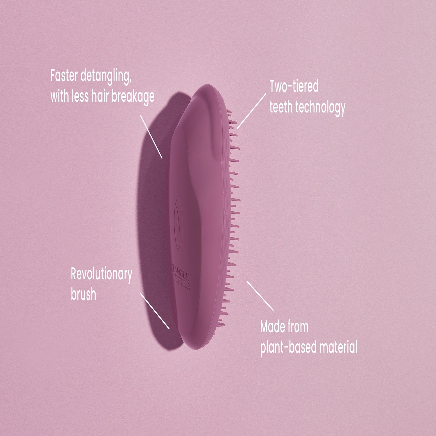 Tangle Teezer ploché a pádlové kefy The Original The Eco štetec – zemito fialová –
