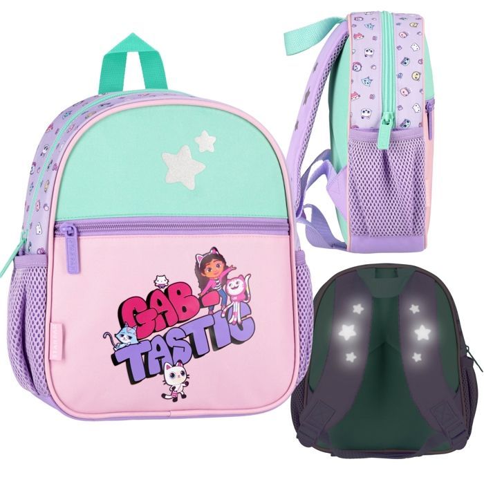 Mochila pequeña Gabby's Dollhouse para niñas, mochila para jardín de infancia, mochila de viaje con reflectores 26x23x9cm
