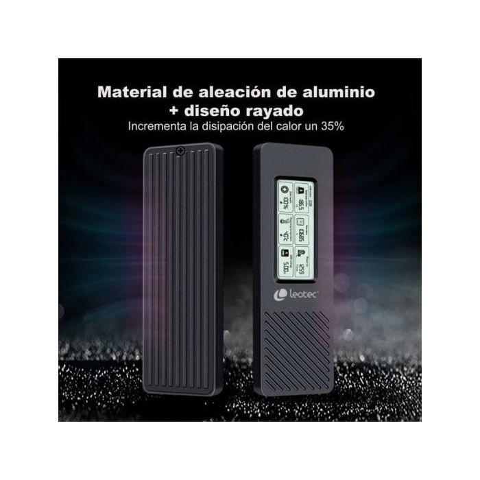 Gabinete externo para disco rígido - Avançado - SSD M.2 NVMe - USB-C 3.2 - 10 Gbps - Preto