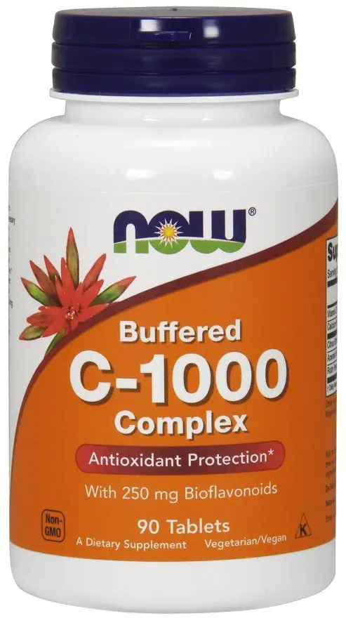 Now Foods Vitamin C-1000 Complex Buffered with 250 mg Bioflavonoids, Suplement diety z witaminą C, Tabletki
