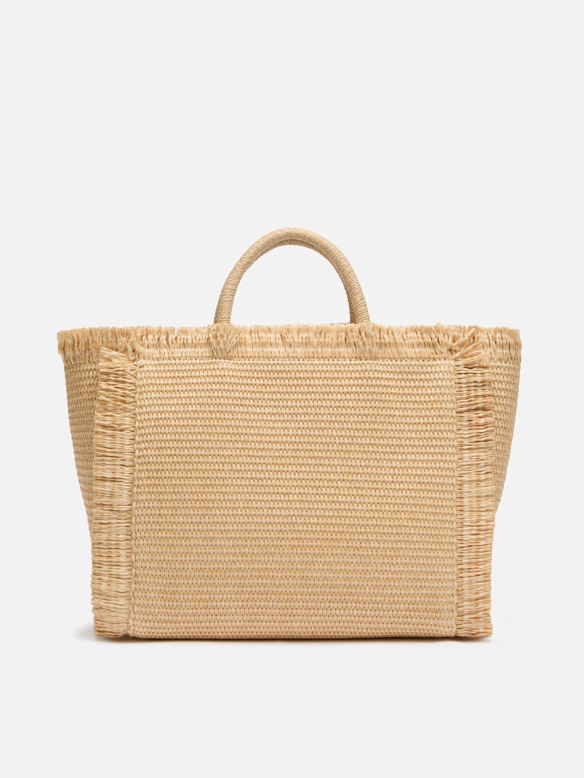 Colette tas met stro-effect en geborduurd logo