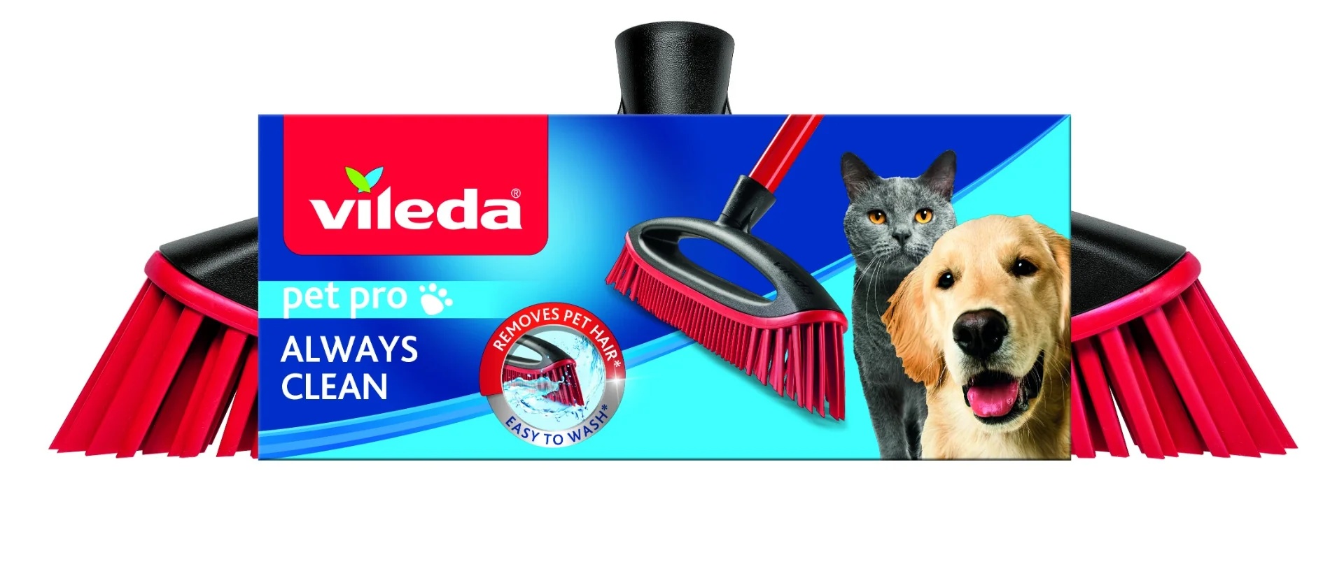 VILEDA Vileda Petpro Always Cle bezem, ideaal voor huisdierbezitters