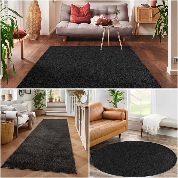 Alfombra moderna para salón - Onírica - Antracita - 140 x 200 cm - 100 % polipropileno - CARPETTEX