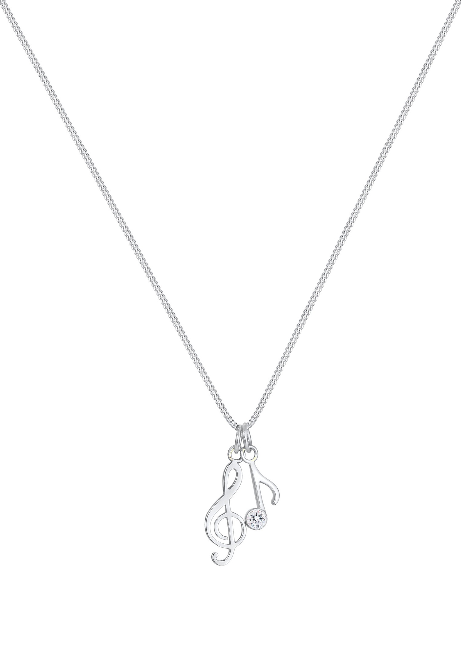 Elli Pendentif pour dames Symbole musical filigrane avec cristaux en 925/1000 argent massif