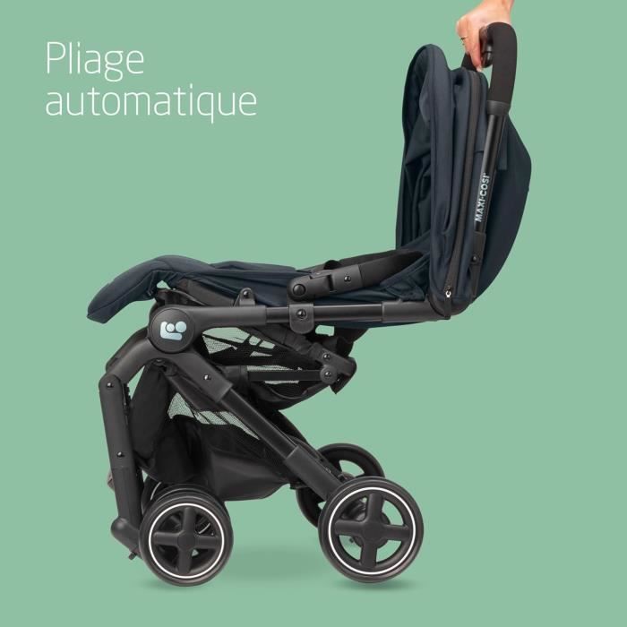 MAXI-COSI Lara 2 Ultra Compact -rattaat, vastasyntyneestä 4-vuotiaaksi, jopa 22 kg, helposti taitettava, Essential Graphite