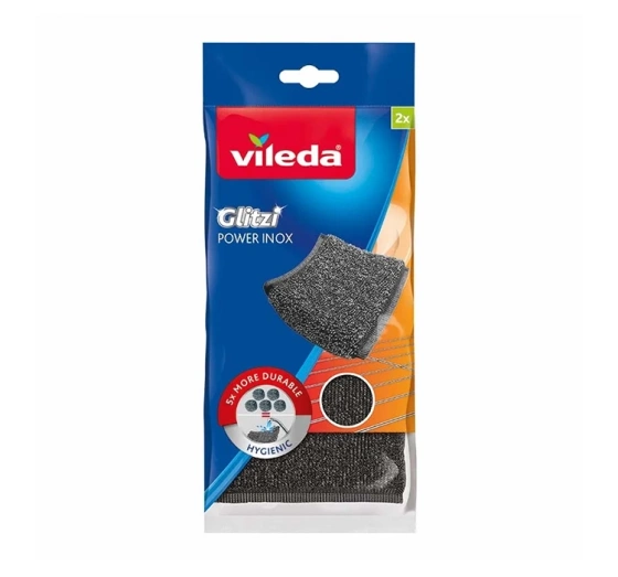 Vileda Glitzi Power Inox zmywak kuchenny ze stali nierdzewnej 2 sztuki