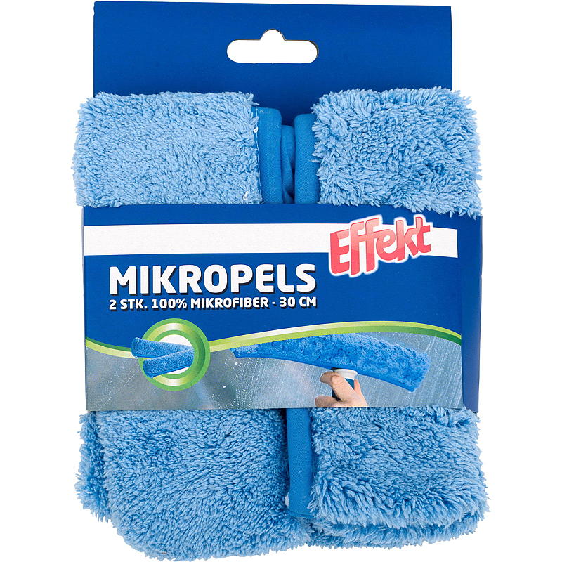 Paquete de 2 paños de microfibra con efecto vellón para pulir ventanas.