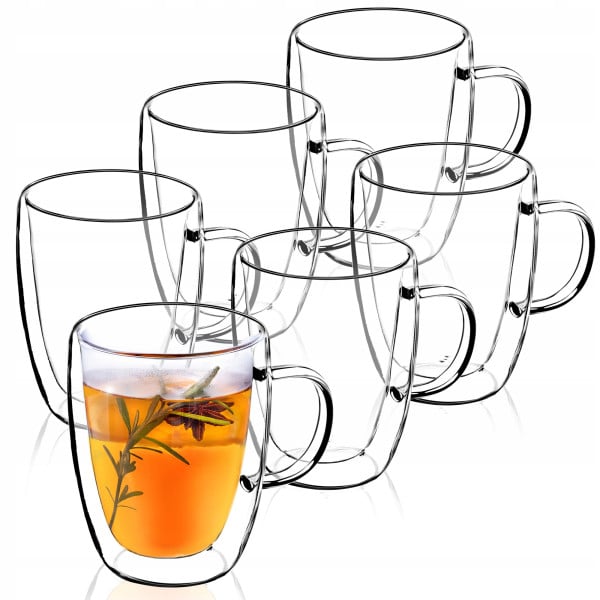 Szklanki Termiczne z Podwójną Ścianką 270 ml 6szt