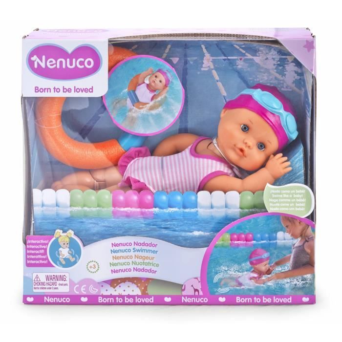 NENUCO - Poupon Interactif Nageur 35cm - Fille - À partir de 3 ans
