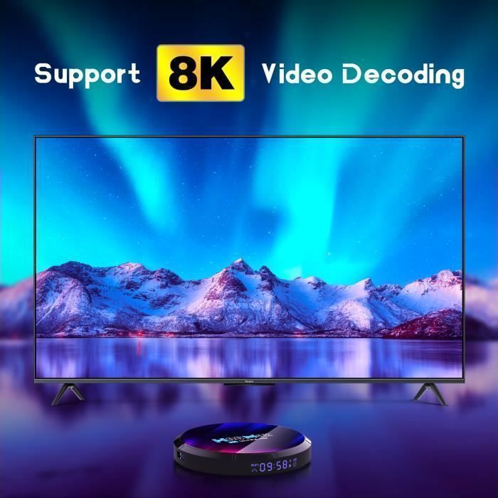 Android TV BOX H96 MAX boitier iptv Netflix Media Player 2GB+16GB Rockchip RK3528 2.4G/5G WiFi 6 boîte multimédia