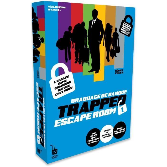 Jeu de réflexion - logique - DUJARDIN - TRAPPED - Braquage de Banque - Niveau de difficulté difficile