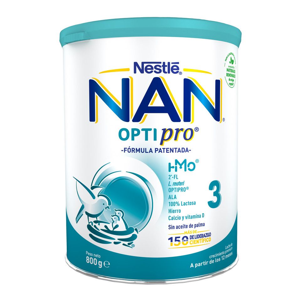 NAN OPTIPRO 3 augimo formulė 12 mėn. Tęstinio maitinimo pienas ir maistas