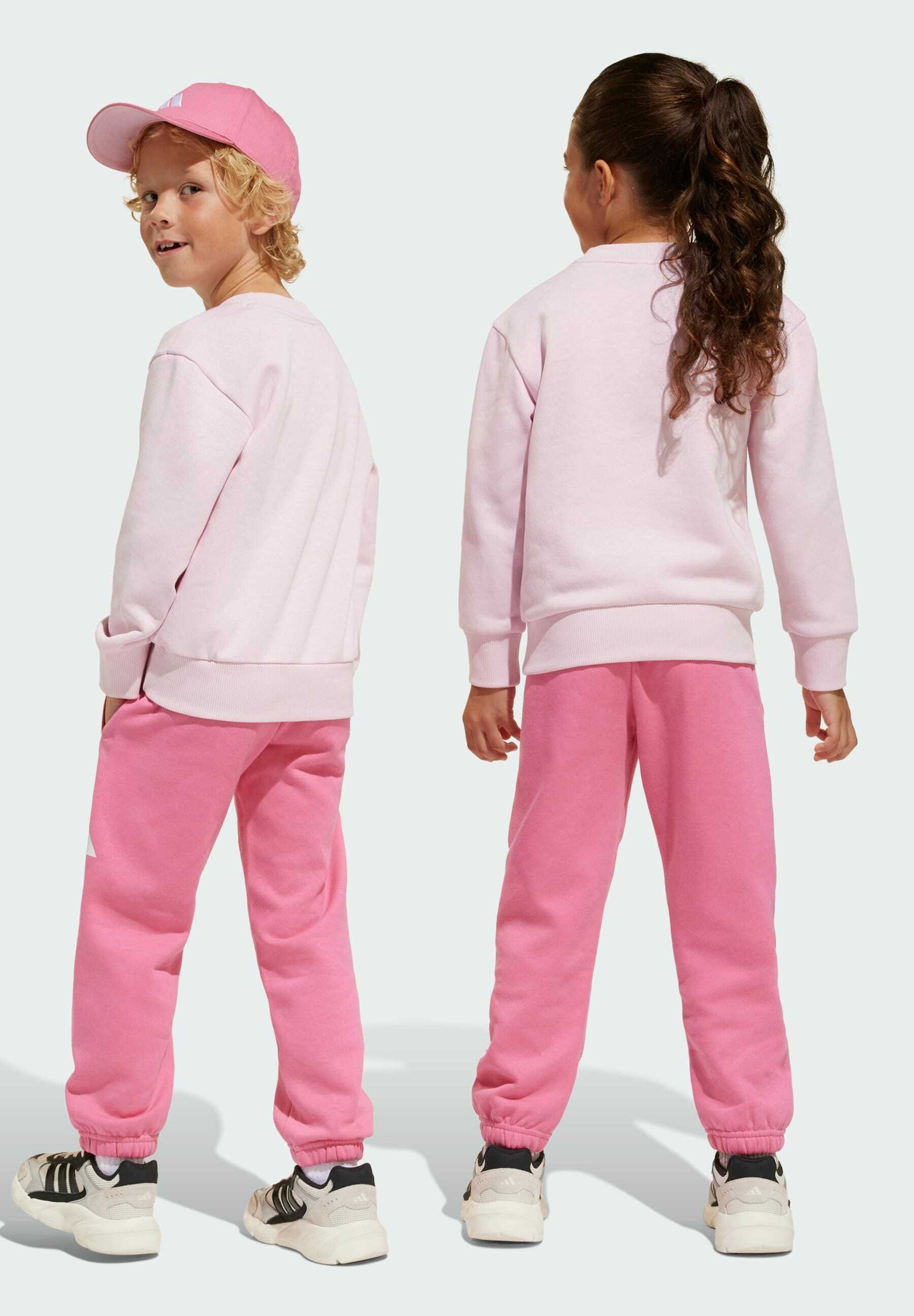 adidas Performance ESSENTIALS KIDS - Trainingspak - transparant roze wit