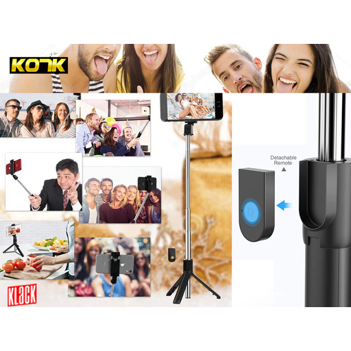 Klack Ausziehbarer Bluetooth-Selfie-Stick mit Fernbedienung