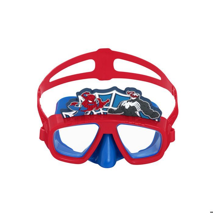 Máscara infantil Bestway con correa de silicona de Spiderman para mayores de 3 años, ideal para la playa y la piscina (98023)
