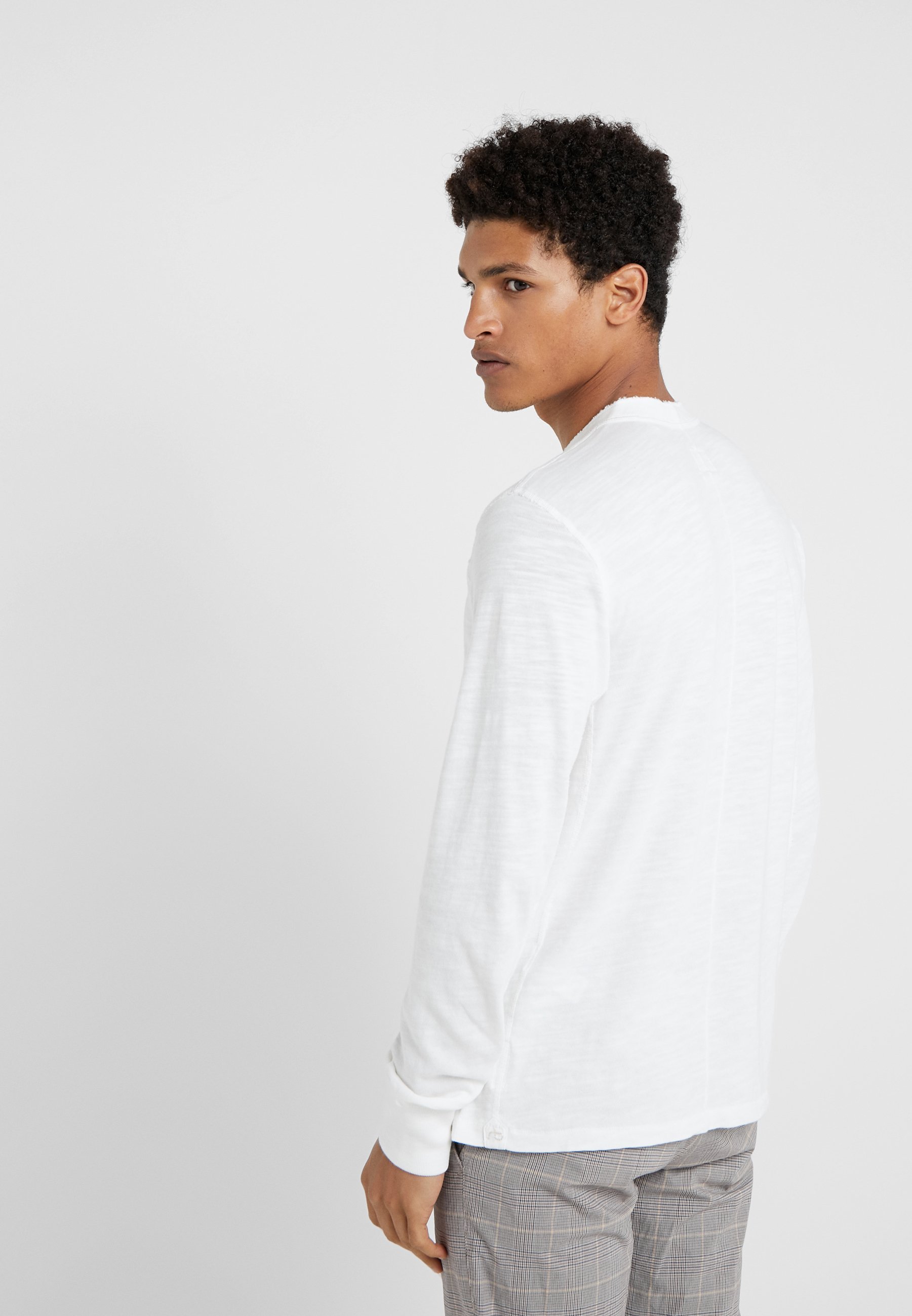 rag & bone CLASSIC HENLEY - Maglia a maniche lunghe - bianca