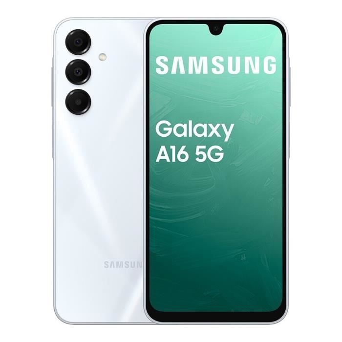 Smartphone Samsung Galaxy A16 5G de 128 GB, color gris.