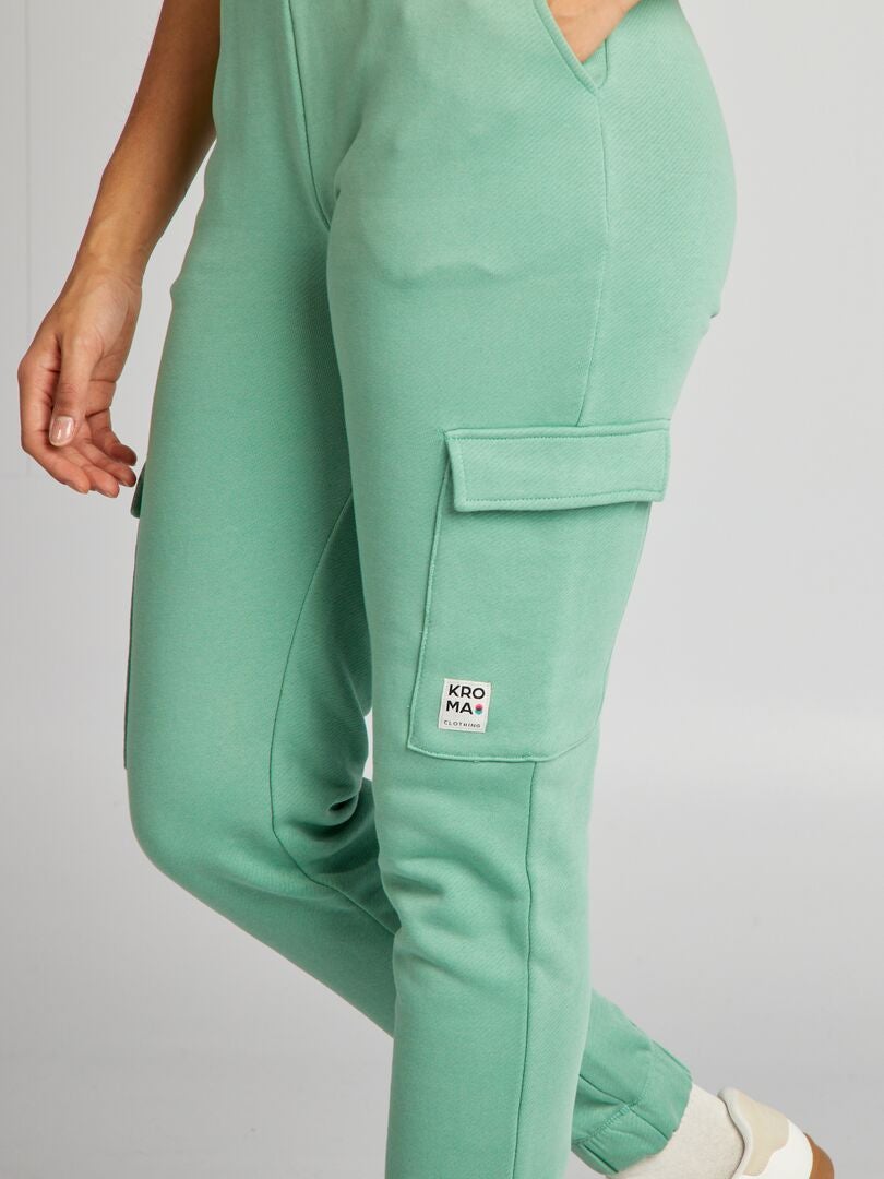 Pantalones deportivos de felpa - VERDES