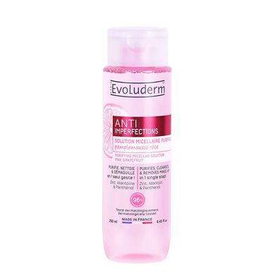 Solución micelar Evoluderm Anti-Imperfecciones Agua micelar purificante para pieles con tendencia al acné 250 ml 250 ml