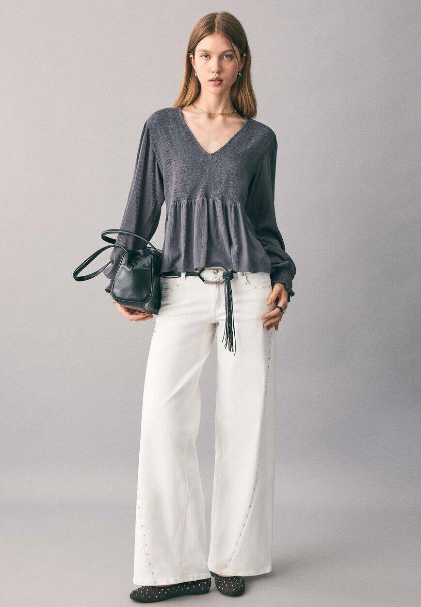 Mango Kids TEEN - Uitlopende jeans - gebroken wit