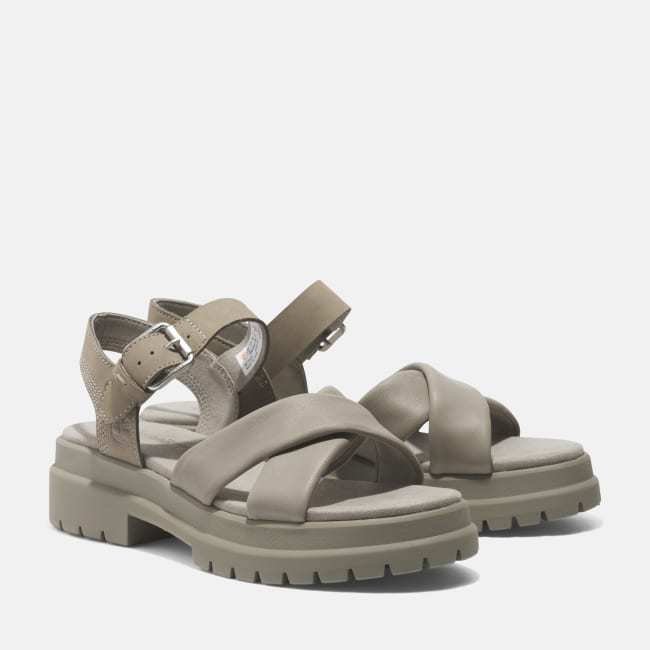 Sandalo a Listini Incrociati London Vibe da                Donna in beige