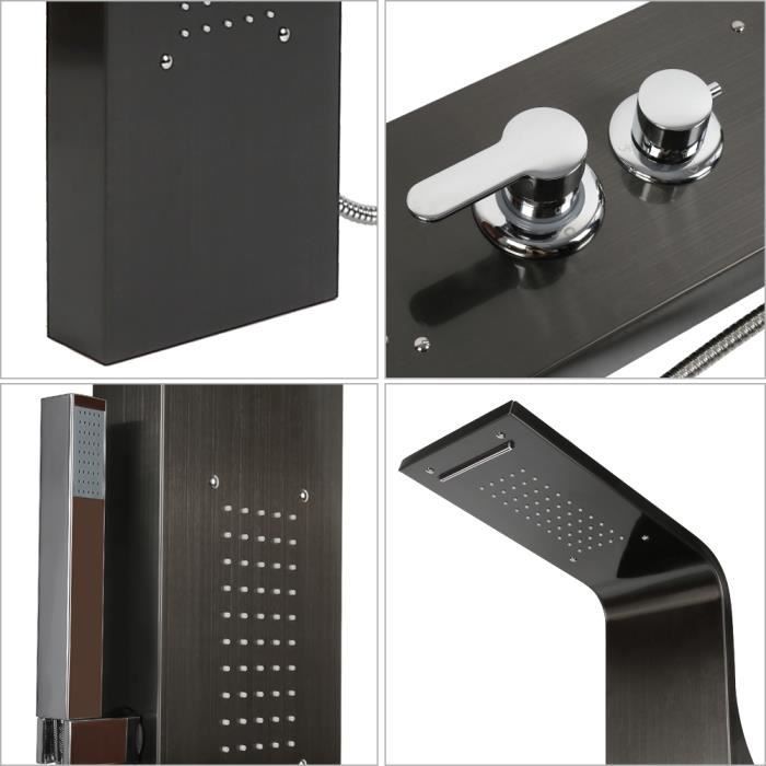 PERFECT Wall-Mounted Shower Column, Solid Stainless Steel Shower Panel