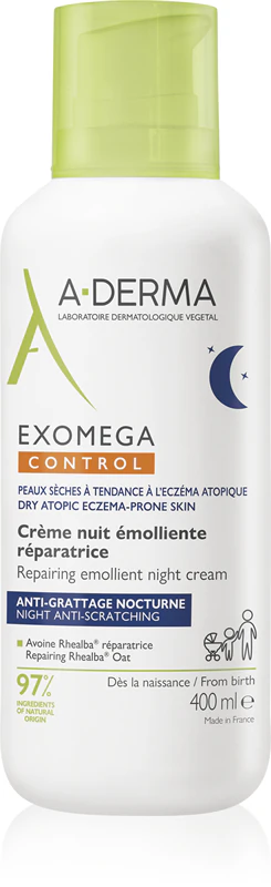 A-Derma Exomega Control Herstellende Verzachtende Nachtcrème
