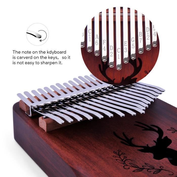 Kalimba - 17 Keys - High Quality Wood - Tuning Hammer - Musical Gift