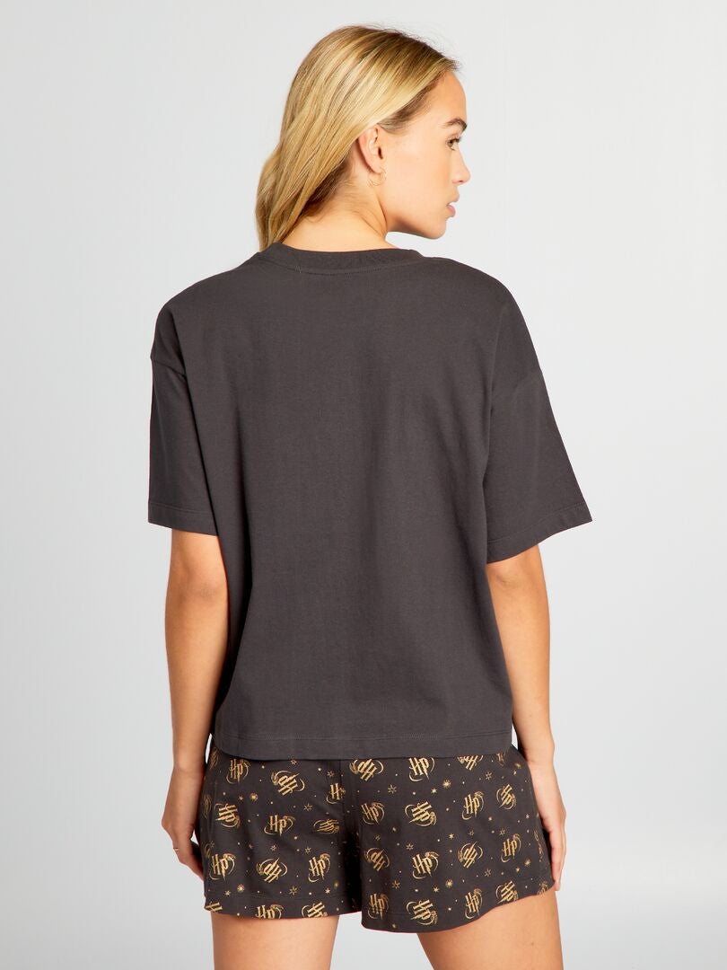Harry Potter-print shorts - 2-delige set - zwart