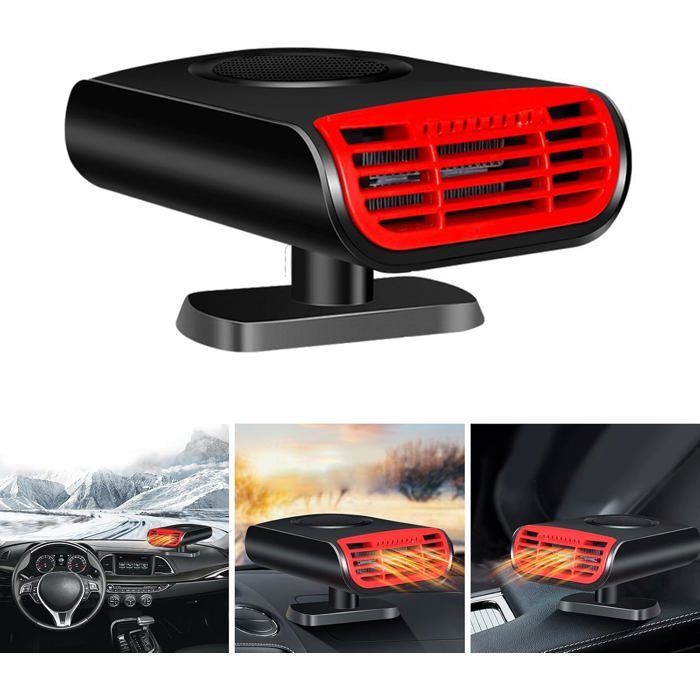 Calefactor y ventilador portátil de 12 V para coche y autocaravanas.