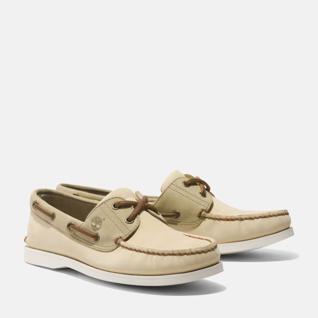 Scarpa da Barca in Pelle Classic da Uomo in                giallo chiaro