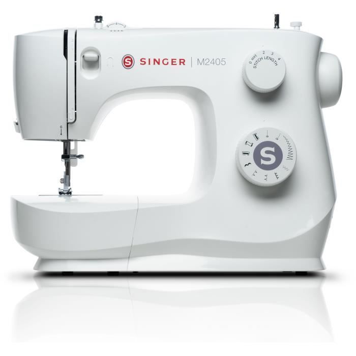 Sewing machine - SINGER - M2405 - With red carrying bag - White