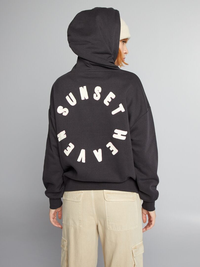 Hoodie met print - BLAUW