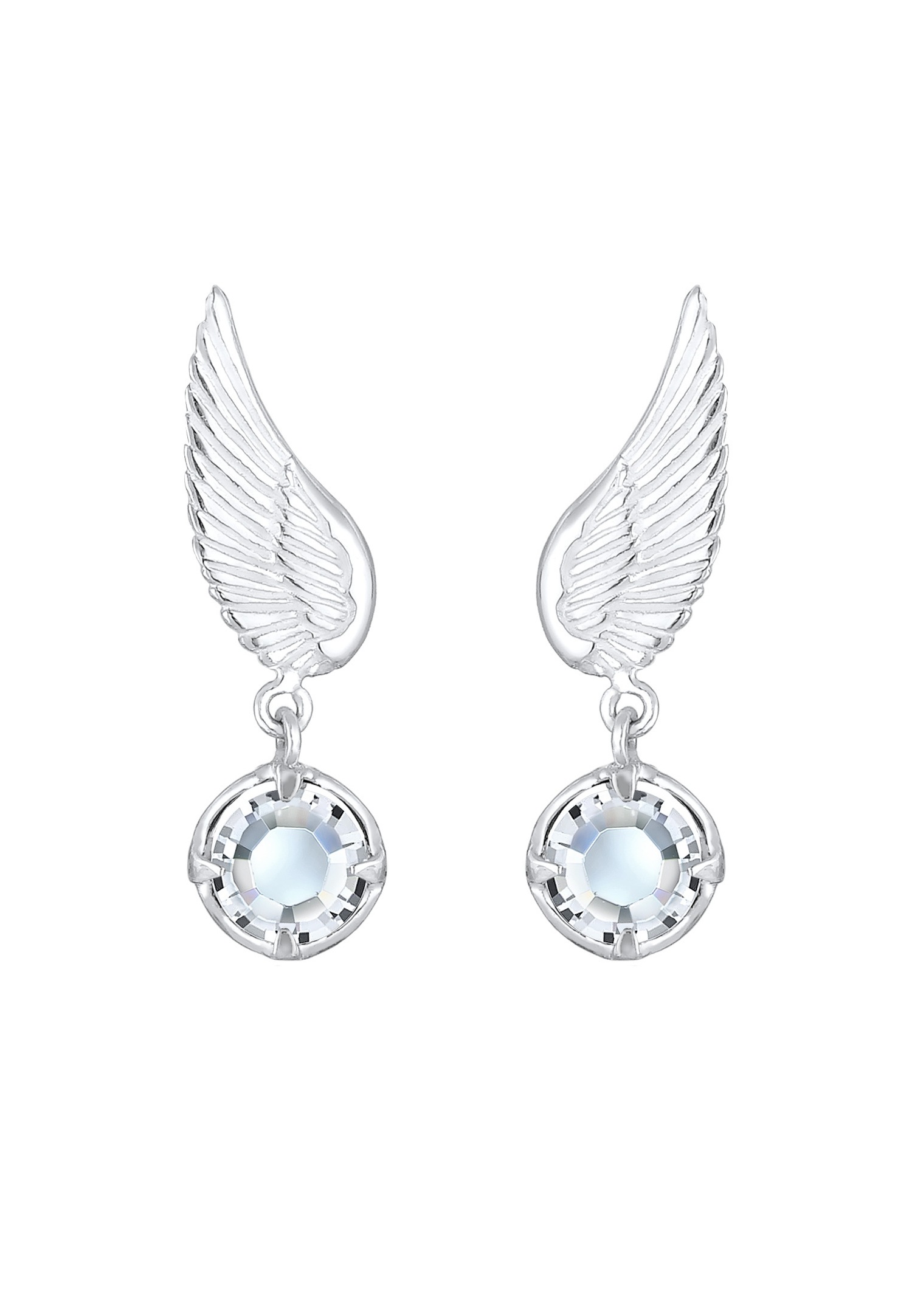 Elli Ailes de Grimpeur d'Oreilles pour Femmes avec Cristaux en Argent Sterling 925