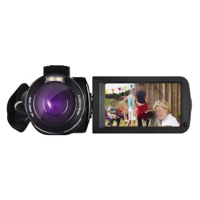 Videocámara digital, 1080p, 5 megapíxeles, pantalla HD de 3 pulgadas, zoom digital 18x, interfaz USB, portátil, negra