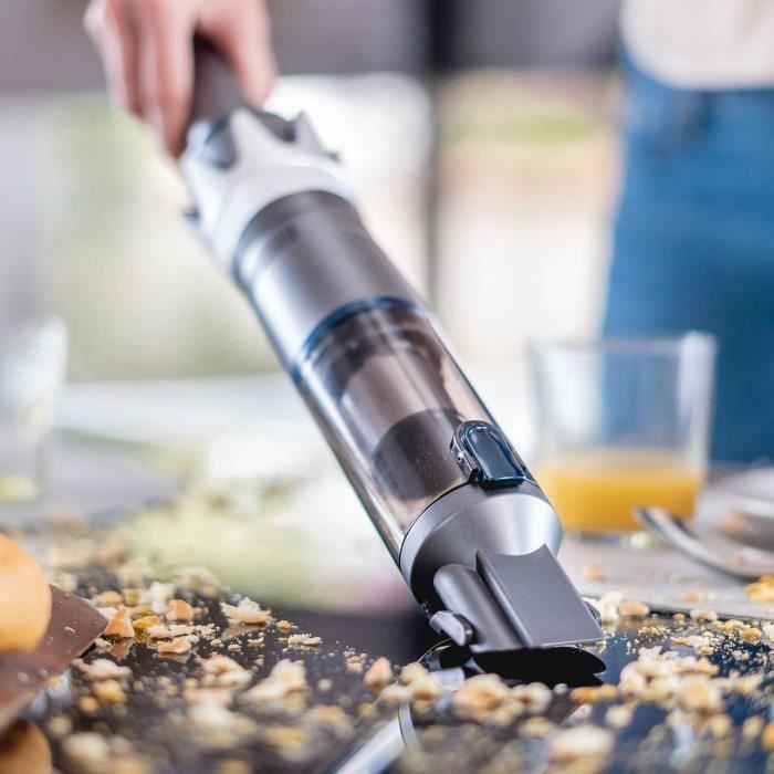 Aspirateur à main convertible - EZICLEAN - BLASTER F130 - 14000 Pa - 120 W - 22 min - 0,1 L - Gris / Bleu