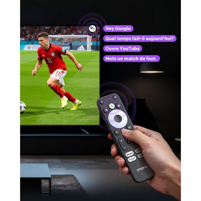 STRONG - LEAP-UNA - Streaming Box Google TV FHD - Chromecast - Wifi 5 - Bluetooth - Assistant Vocal Google - Dolby - HDR - Netflix