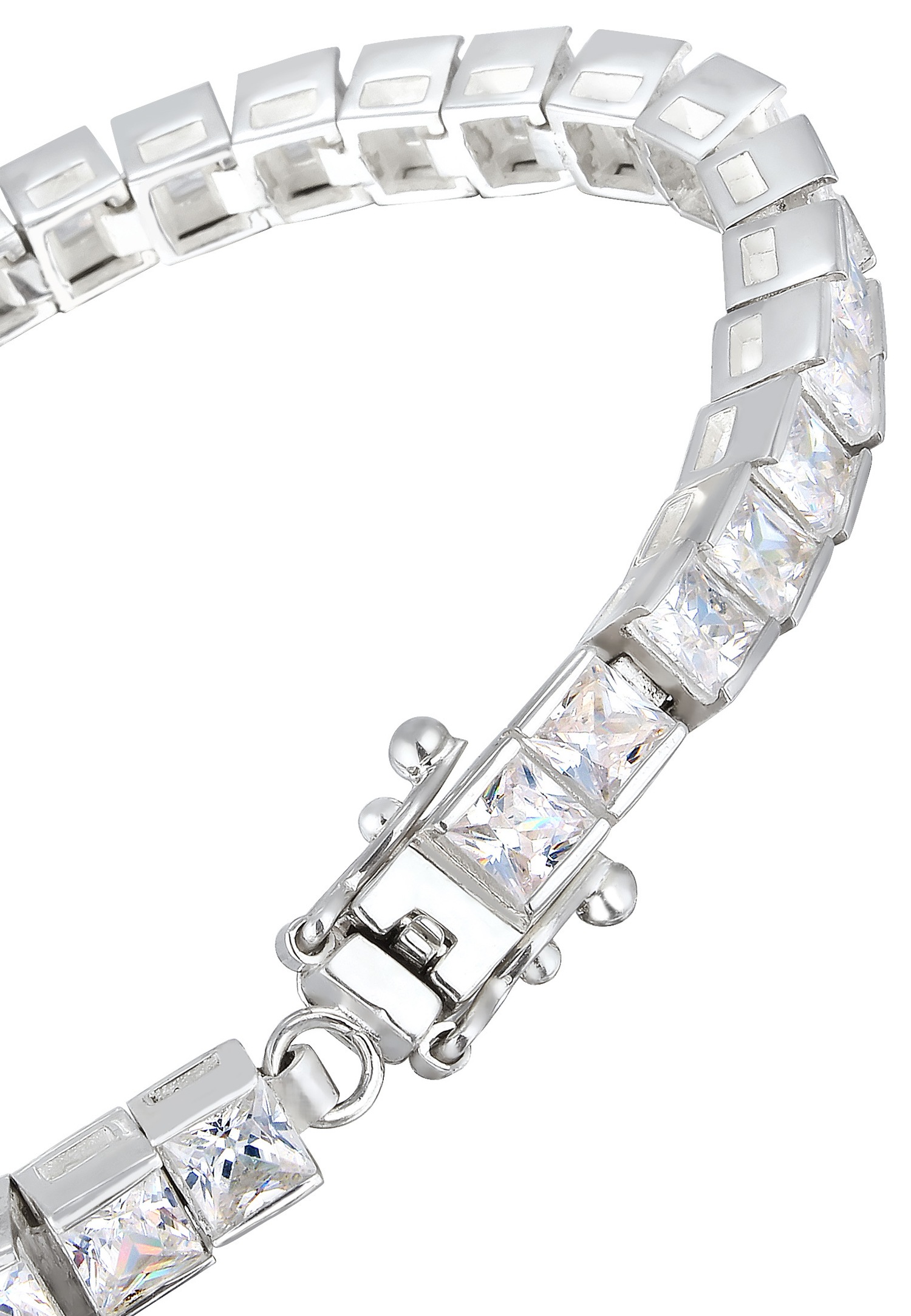 Elli PREMIUM Classique Zircone Bracelet Femme (925/1000) Argent