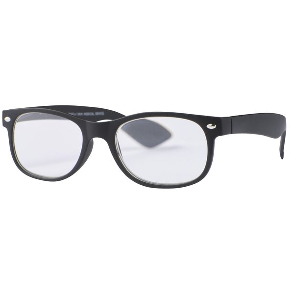 Gafas de lectura Kruidvat +1.5 con montura de aspecto gomoso<br>negras