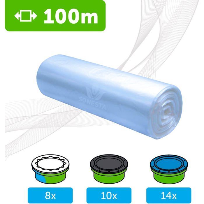 Sacchetto di ricambio ecologico da 100 m per cestini compatibili con Tommee Tippee: Twist and Click, Simplee, Tec | Compatibilità al 100%