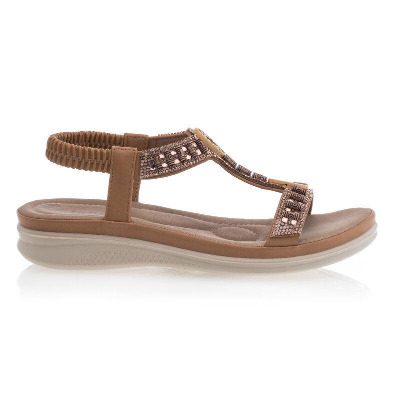 Sandali da donna marroni / Scarpe aperte in punta