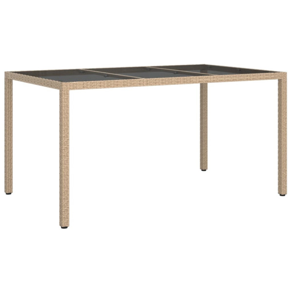 Stół ogrodowy Beż 150 x 90 x 75 cm Technorattan vidaXL