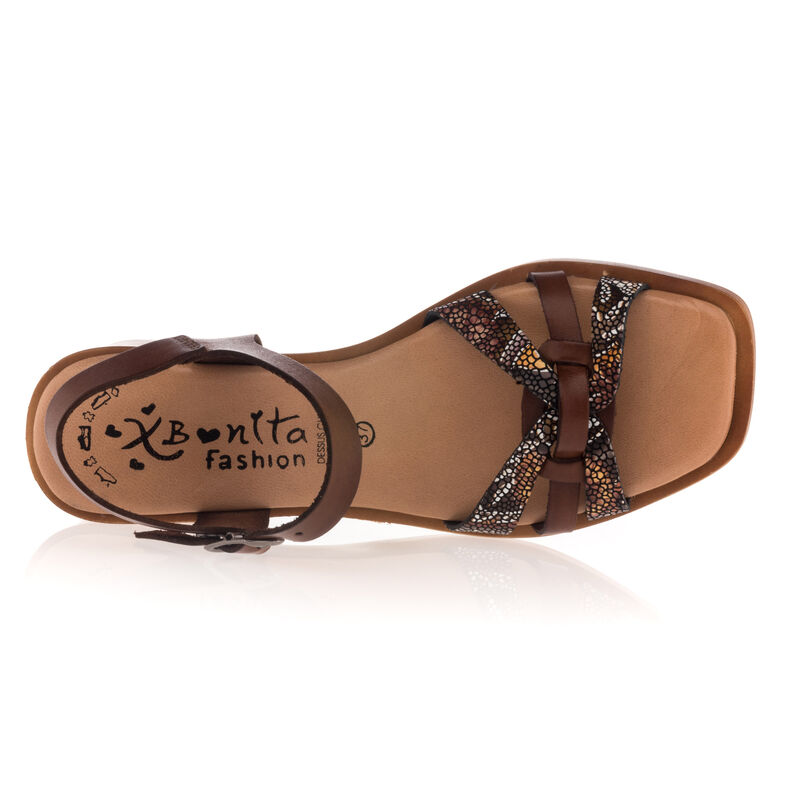 Brune sandaler / sko med åpen tå til dame