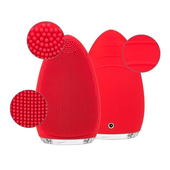 Silk'n BRIGHT Red Facial Cleansing Brush - Rechargeable - Hypoallergenic
